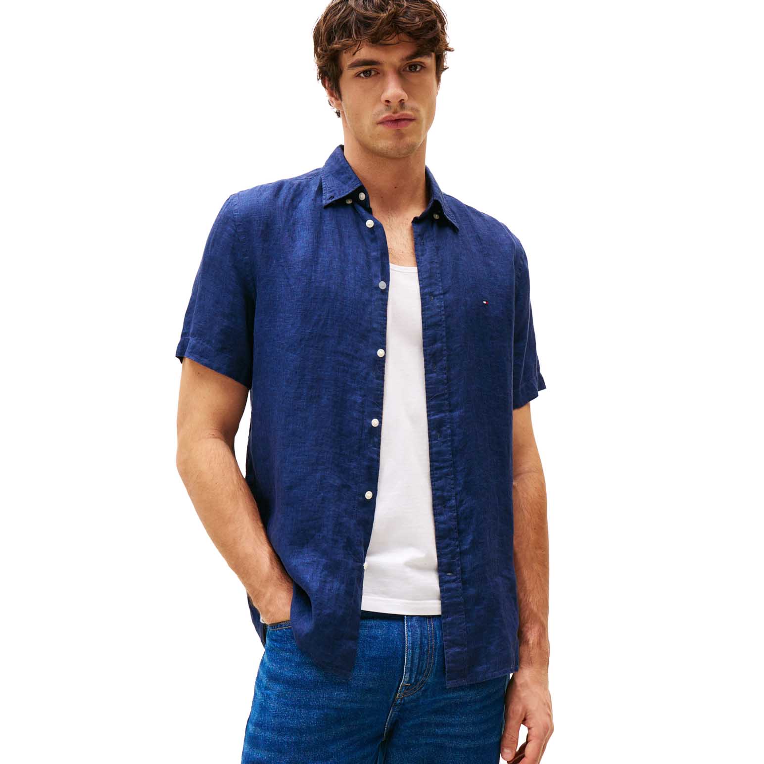 Tommy Hilfiger Washed Pure Linen Shirt
